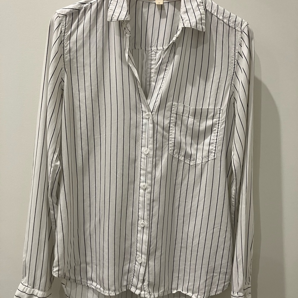 Striped White womens Shirt